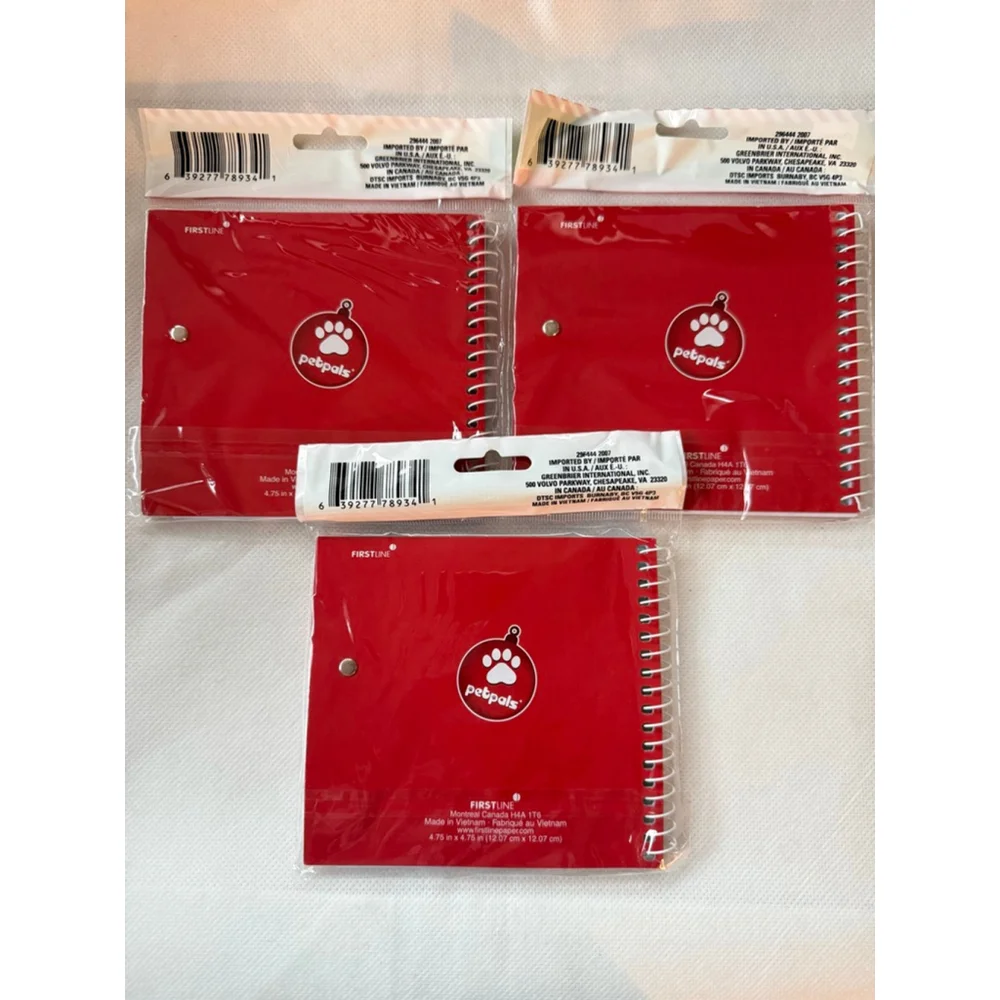 NWT Christmas 3 pack - 3D Petpals Puppy Memo Book With Pen 50 Sheets New Sealed